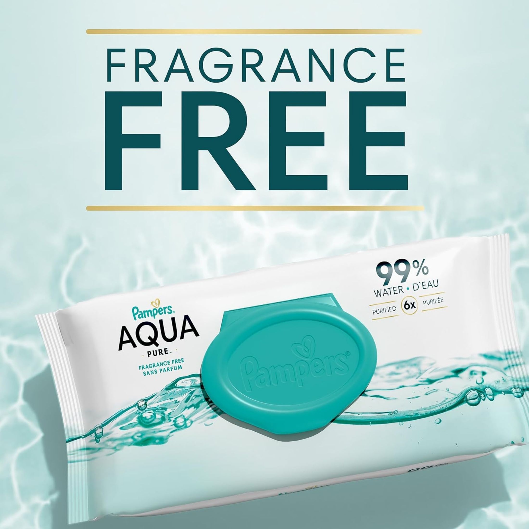 Pampers Aqua Pure Sensitive 2X Pop Top Baby Wipes
