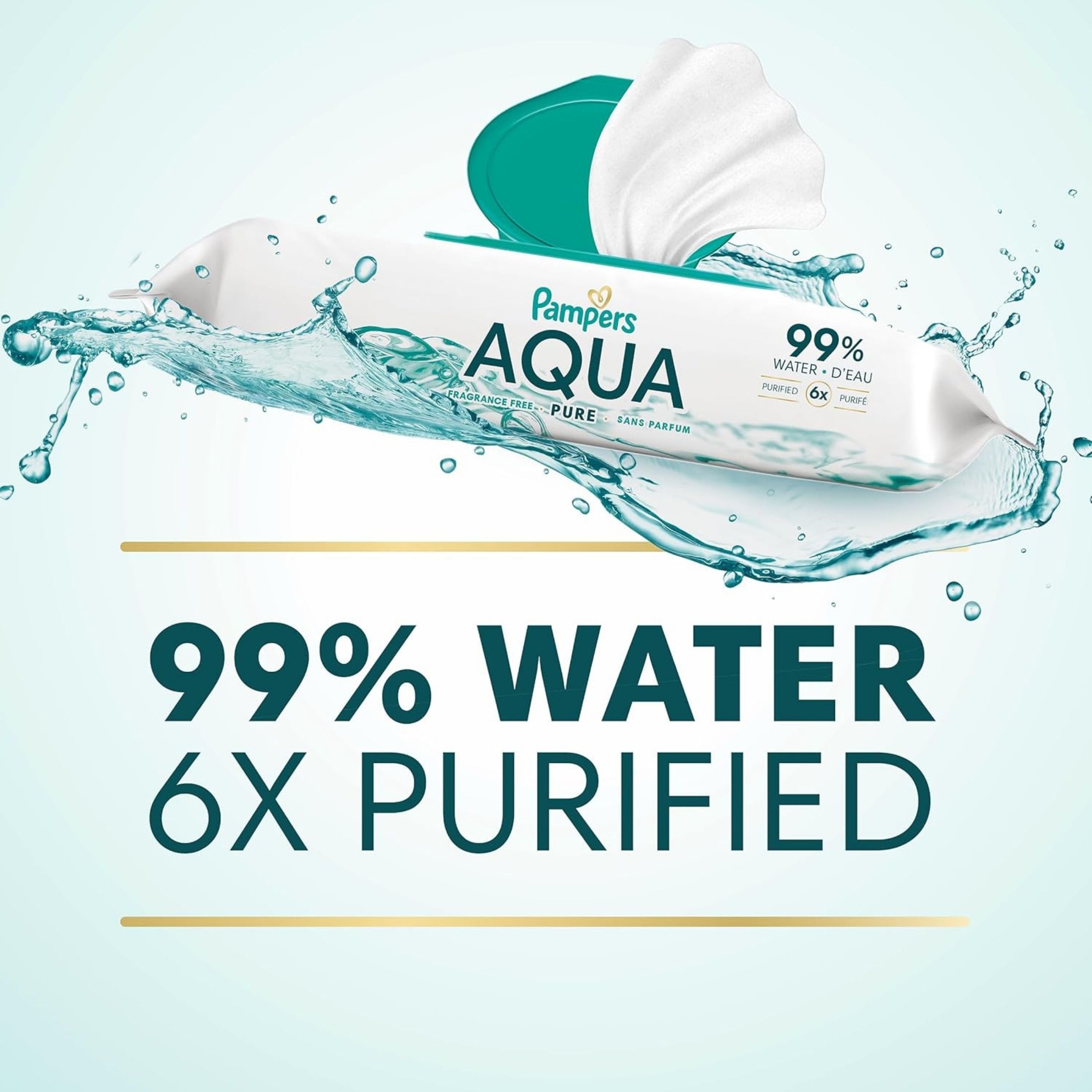Pampers Aqua Pure Sensitive 2X Pop Top Baby Wipes