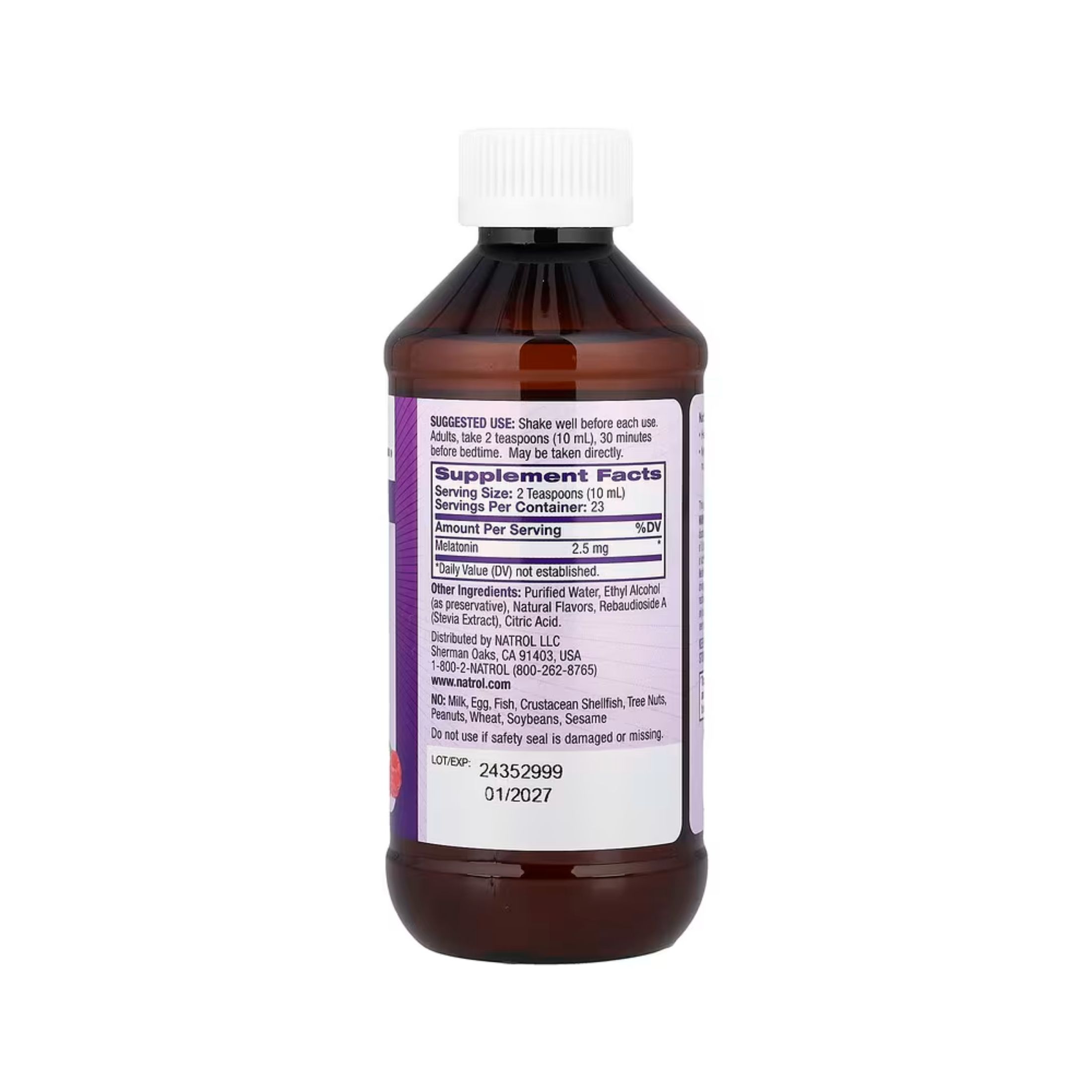 Natrol Liquid Sleep 2.5 Mg Berry Melatonin 8 Fl Oz