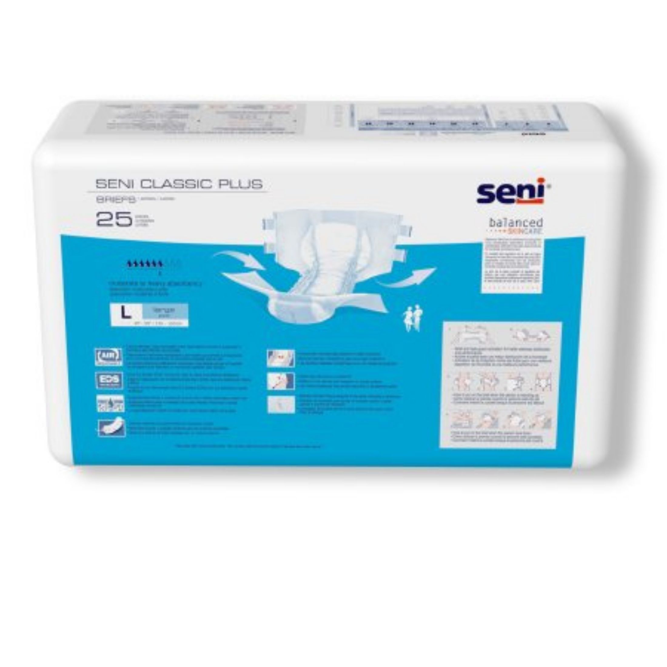 Seni Classic Plus Moderate To Heavy Incontinence Brief, Large 1163864