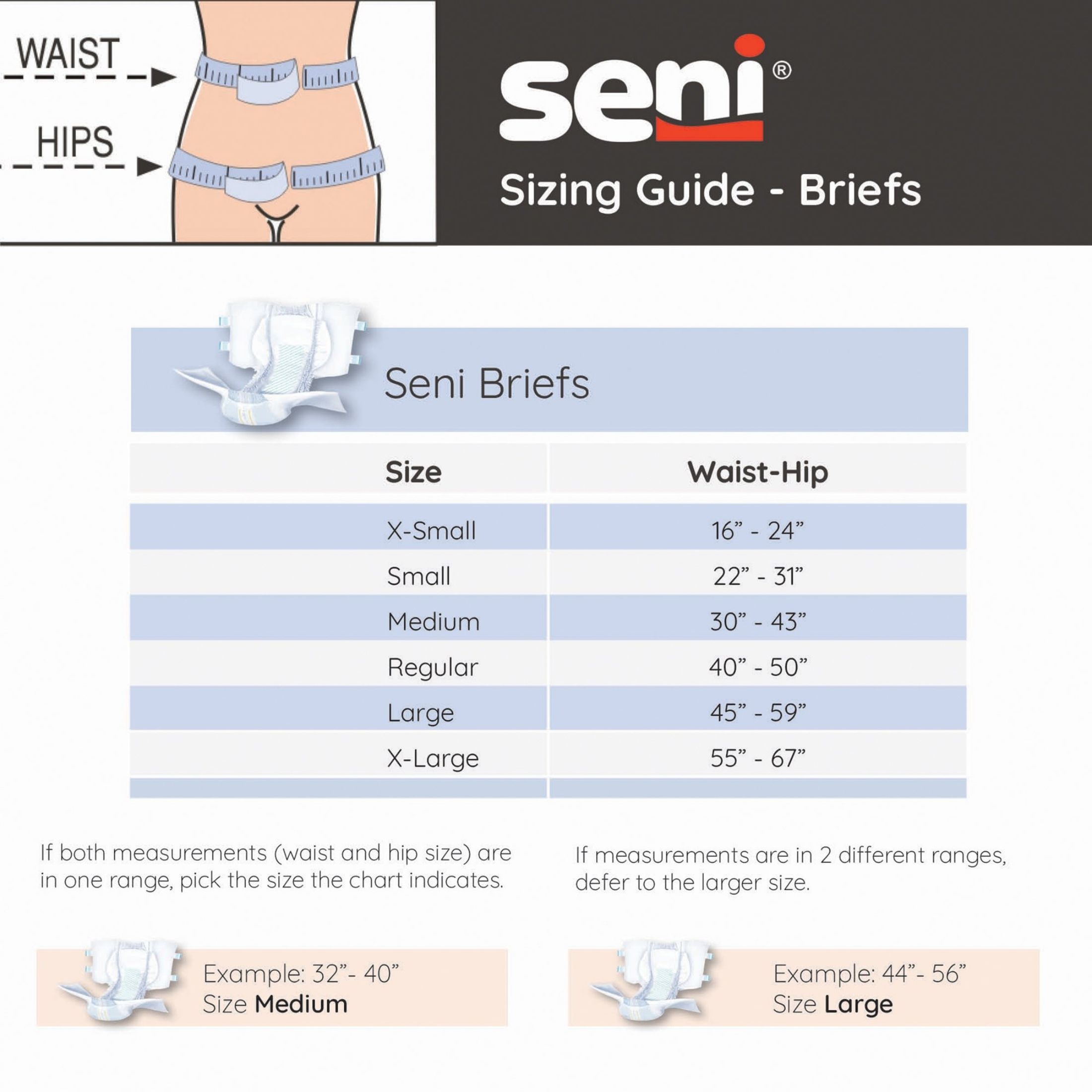 Seni Classic Plus Moderate To Heavy Incontinence Brief, Large 1163864