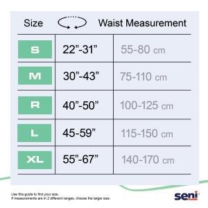 Seni Super Plus Adult Incontinence Brief Regular Heavy Absorbency Breathable / Overnight, S-RE25-BP1, Severe