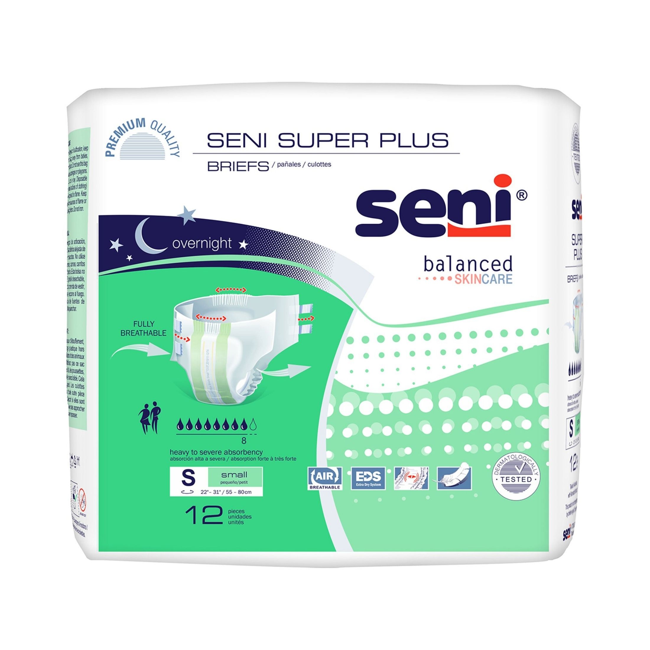 Seni Super Plus Heavy To Severe Absorbency Incontinence Brief, Small 1163827