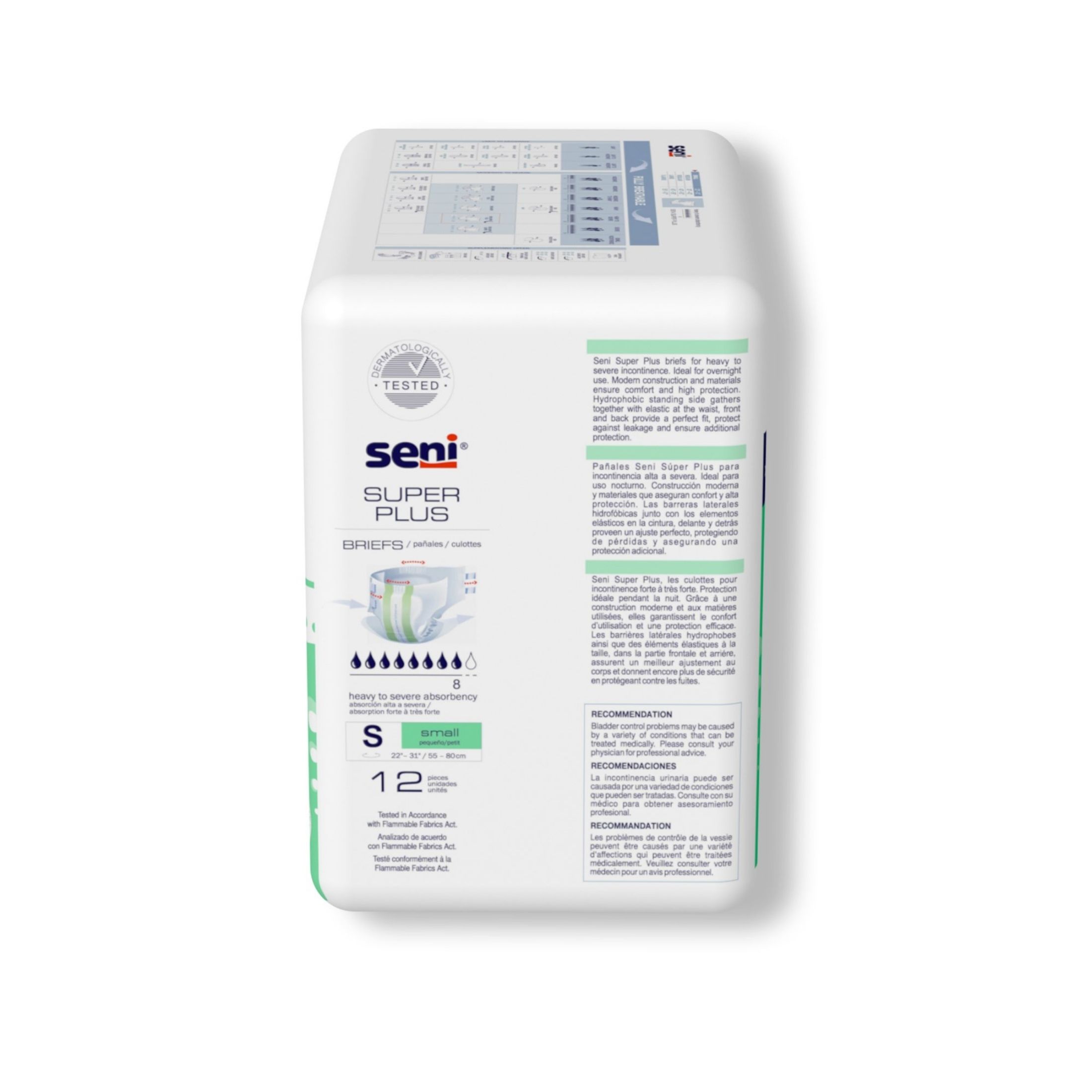 Seni Super Plus Heavy To Severe Absorbency Incontinence Brief, Small 1163827