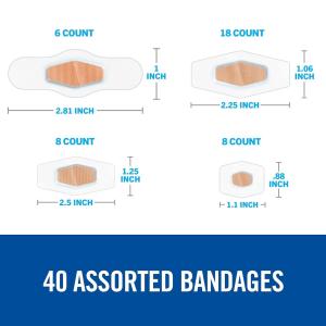 Nexcare Bandages Max Hold Waterproof Bandages, Assorted