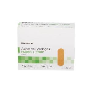 McKesson Adhesive Bandages Fabric Strips 1 X3 - 100ct