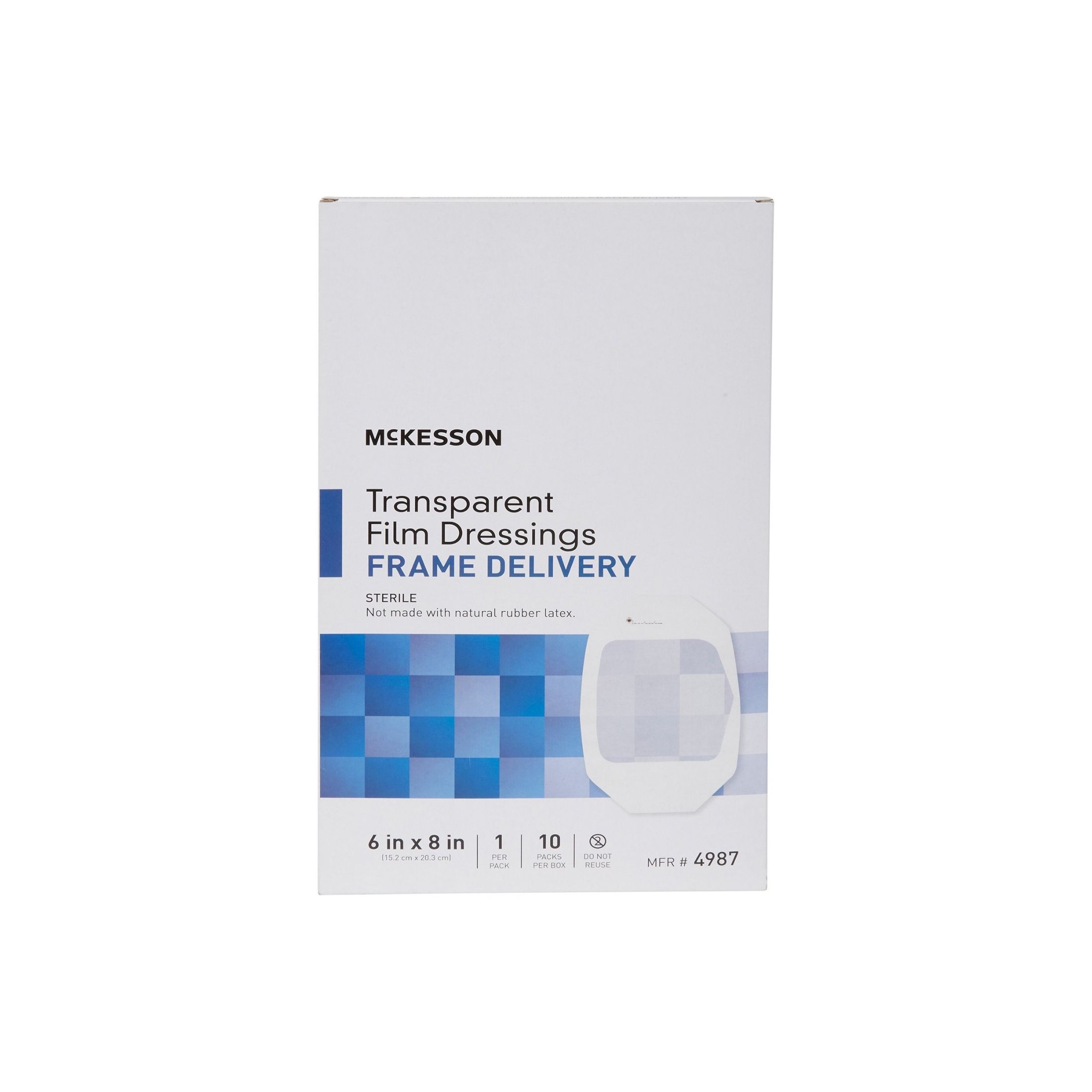 McKesson Transparent Film Dressings Frame Delivery 6 X8