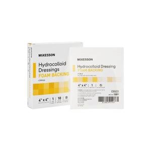 McKesson Hydrocolloid Dressing Foam Backing 4 X4