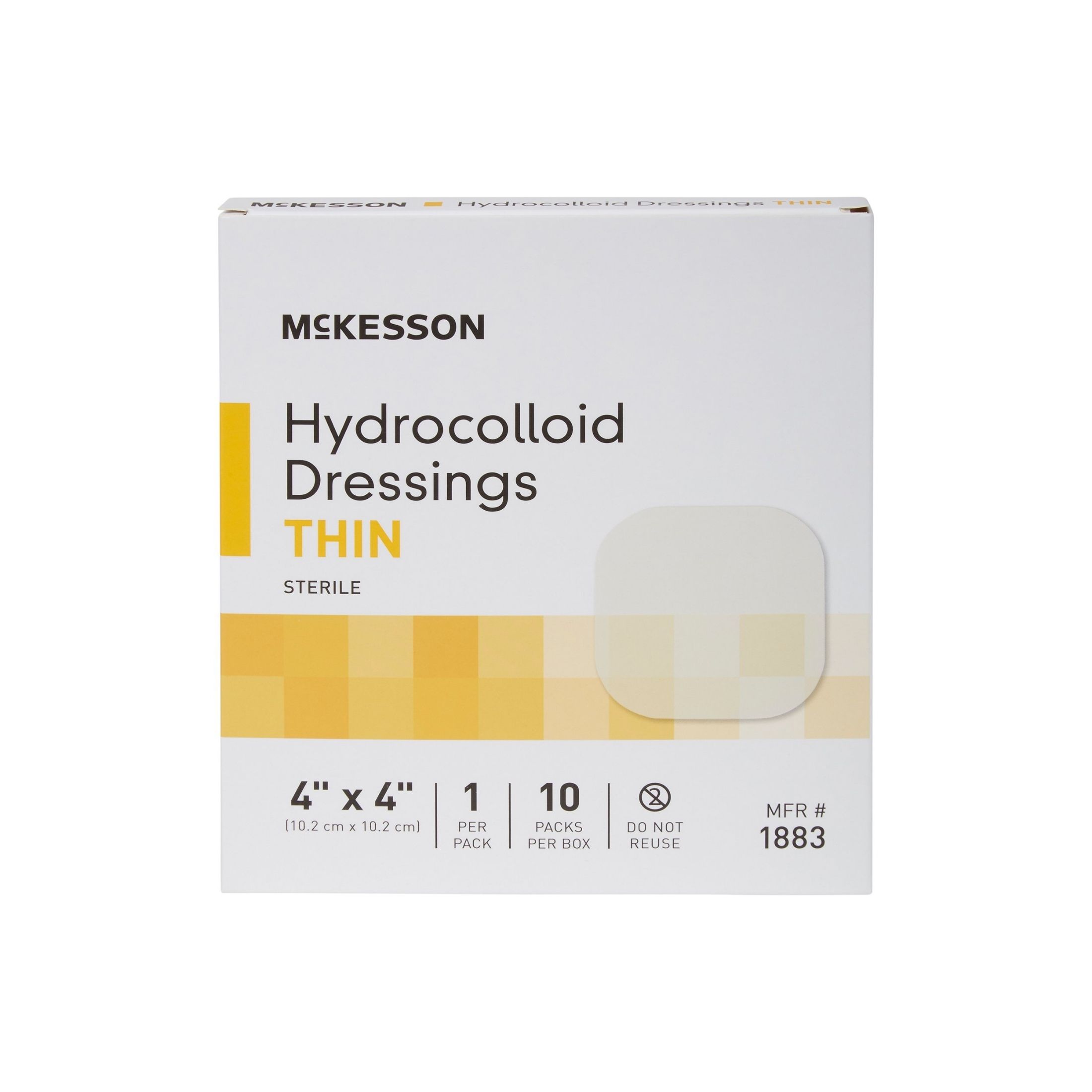 McKesson Hydrocolloid Dressing Thin 4 X4