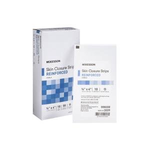McKesson Skin Closure Strips Reinforced 1/4"x4" - 50 Packs Of