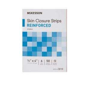 McKesson Skin Closure Strips Reinforced 1/2 Inch X 4 Inches - 50 Packs Of