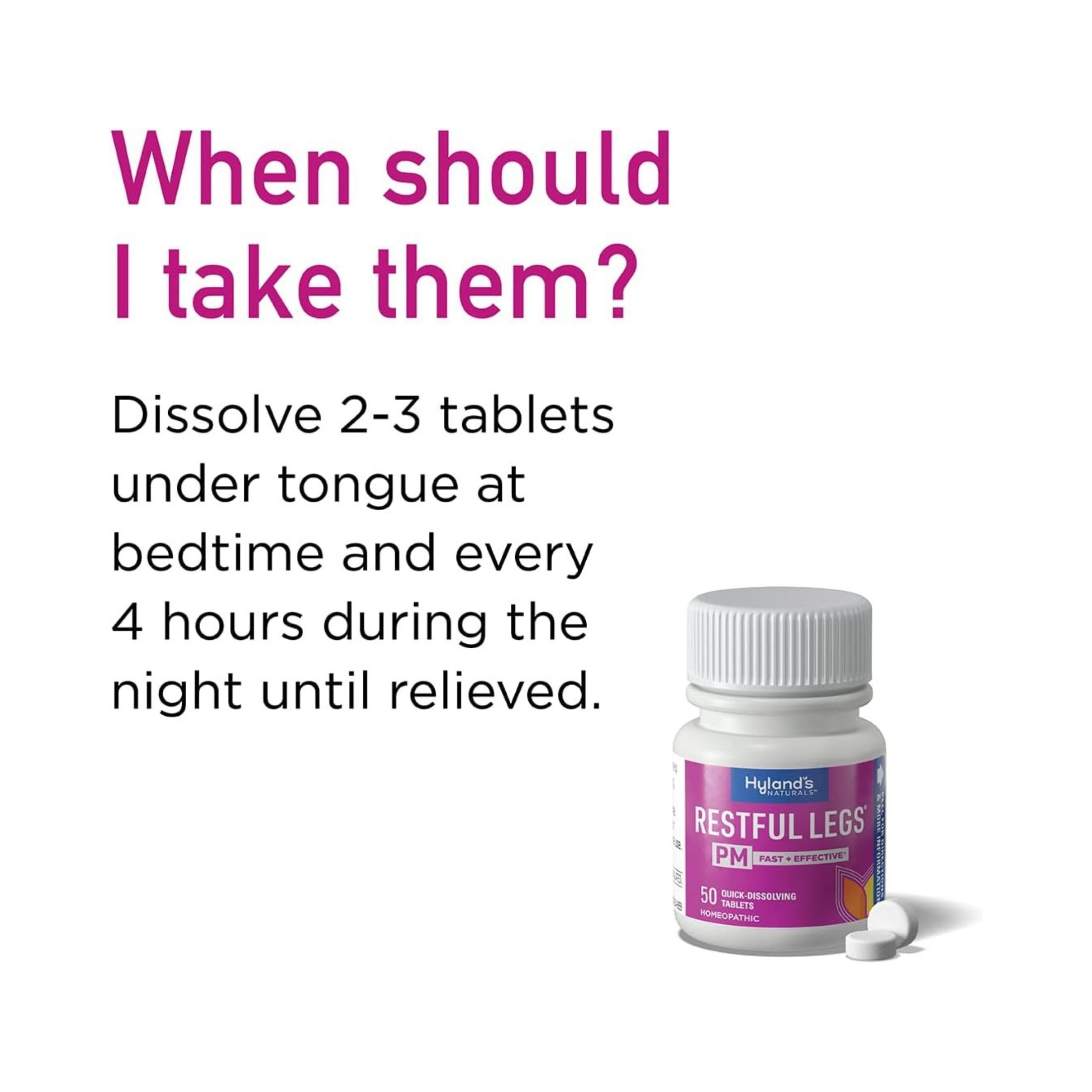 Hyland's Homeopathic Restful Legs PM, 50 Tablets