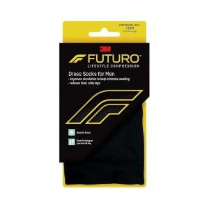 Futuro Restoring Dress Socks For Men Large Black Firm Compression