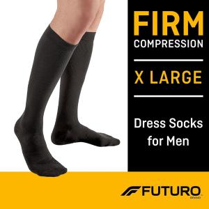 Futuro Restoring Dress Socks For Men Firm Xlarge Black