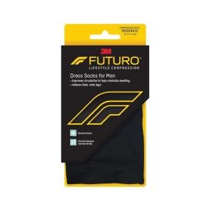 Futuro Revitalizing Dress Socks For Men, Black, Large -Firm