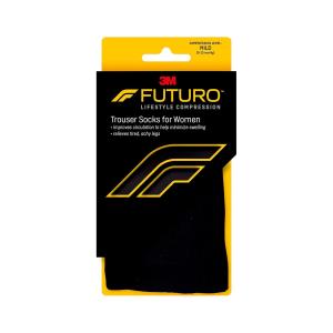 Futuro Moderate Compression Trouser Socks For Women, Black, Large