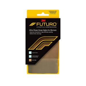 Futuro TheOnlineDrugstore: Revitalizing Ultra Sheer Knee Highs For Women Medium Nude Moderate Compression - 1 Pair