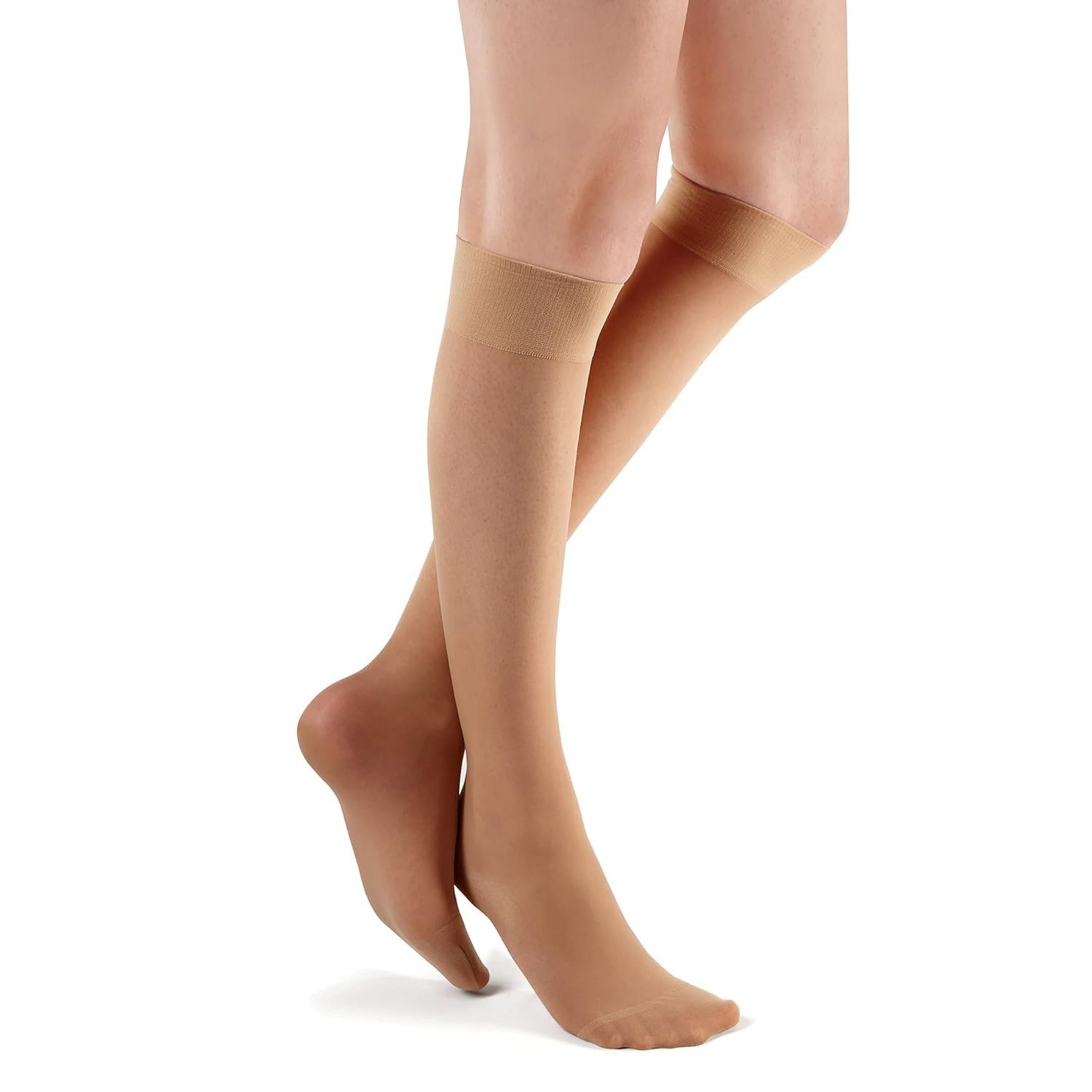 Futuro TheOnlineDrugstore: Revitalizing Ultra Sheer Knee Highs For Women Medium Nude Moderate Compression - 1 Pair