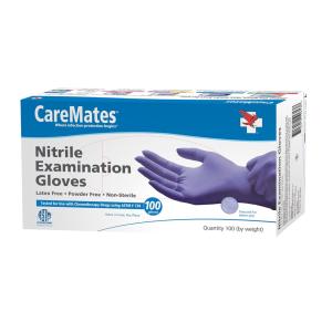 Caremates Powder Free Nitrile Examination Gloves Large