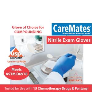 CareMates Powder Free Nitrile Examination Gloves Medium
