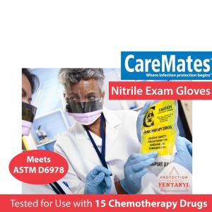 CareMates Powder Free Nitrile Examination Gloves Medium