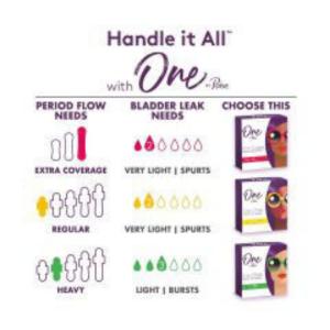 One by Poise Liners, 2 In 1, Extra Coverage, Long Length