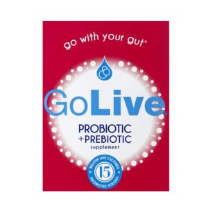 GoLive Probiotic + Prebiotic Supplement Packets Berry Pomegranate