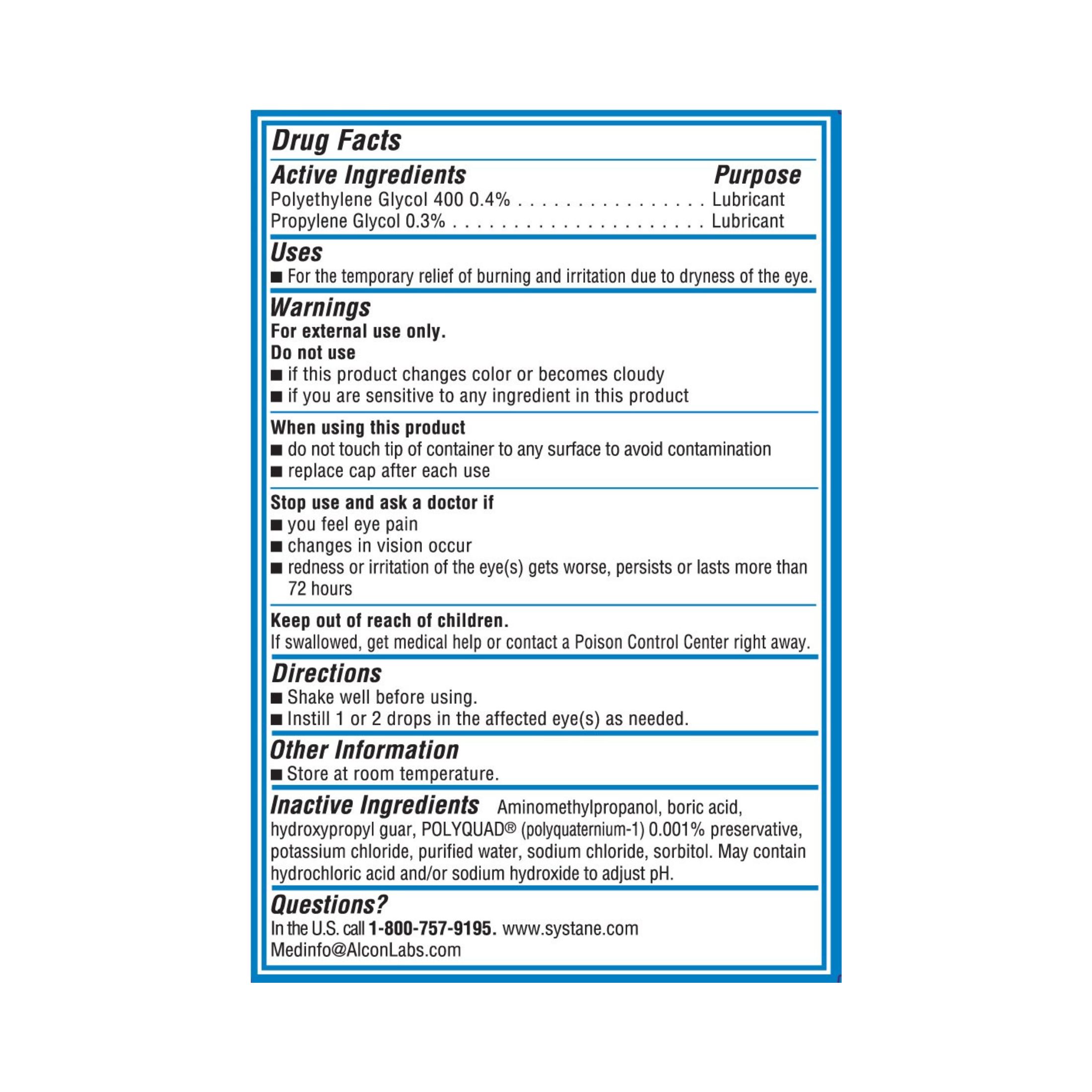 Systane Ultra Lubricant Eye Drops High Performance Vials