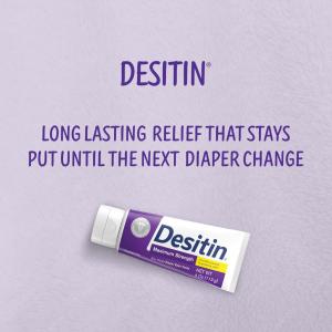 Desitin Maximum Strength Baby Diaper Rash Cream With 40% Zinc Oxide For Treatment, Relief & Prevention, Hypoallergenic, Phthalate- & Paraben-Free Paste, 4 Oz