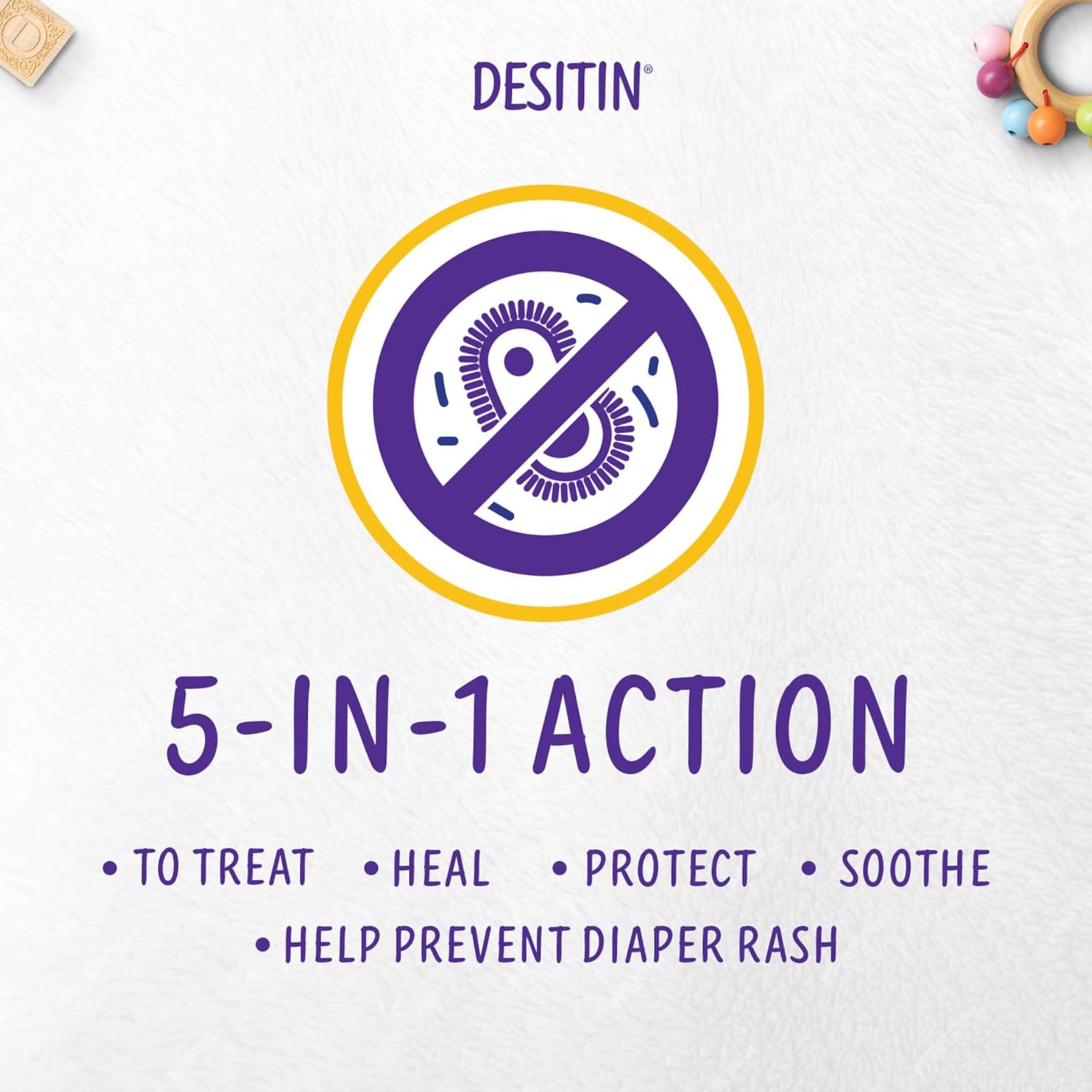 Desitin Maximum Strength Baby Diaper Rash Cream With 40% Zinc Oxide For Treatment, Relief & Prevention, Hypoallergenic, Phthalate- & Paraben-Free Paste, 4 Oz