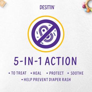 Desitin Maximum Strength Baby Diaper Rash Cream With 40% Zinc Oxide For Treatment, Relief & Prevention, Hypoallergenic, Phthalate- & Paraben-Free Paste, 4 Oz