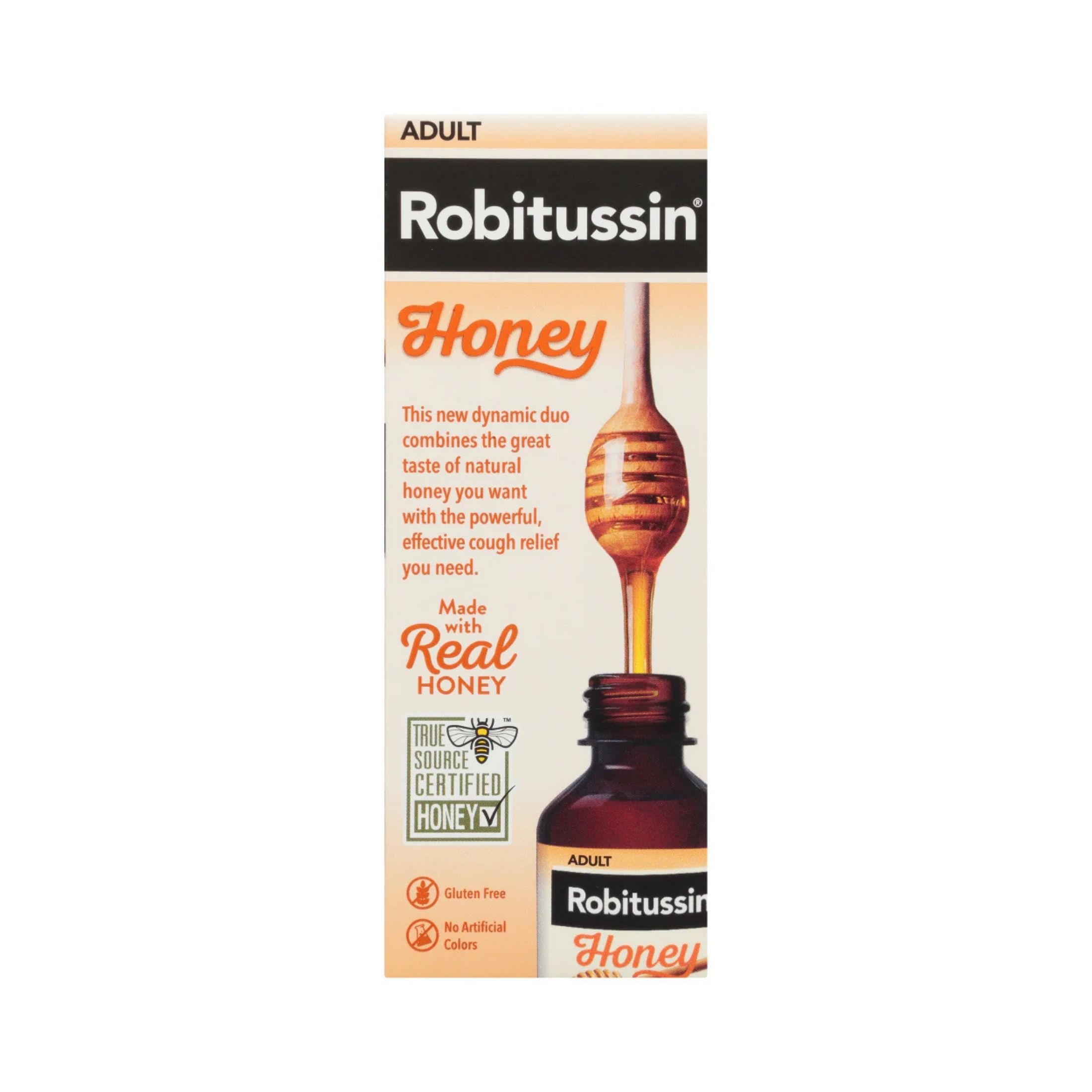 Robitussin Adult Maximum Strength Honey Nighttime Cough Dm Liquid, 4 Oz