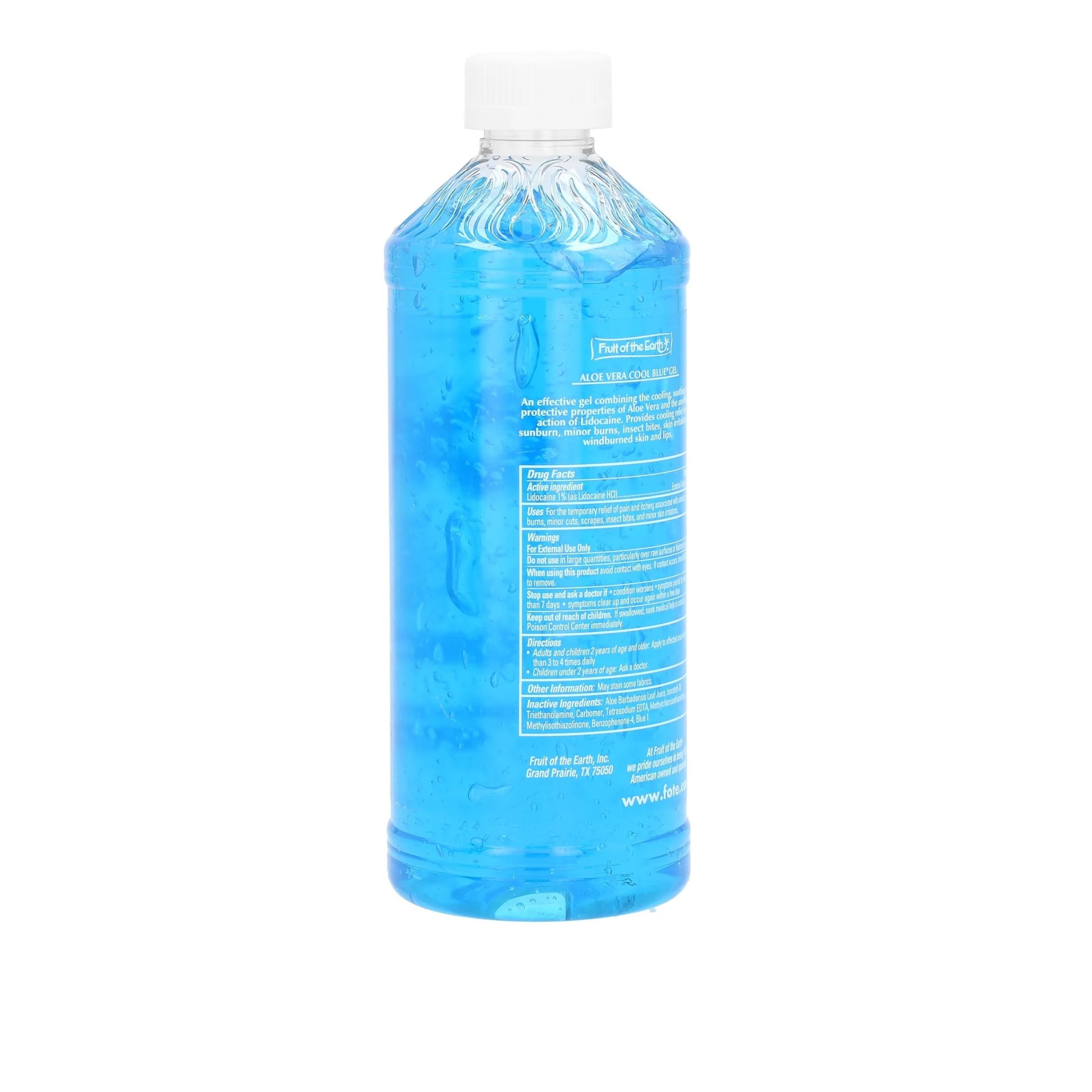 Fruit of the Earth Aloe Vera Gel - Cool Blue - 20 Ounce
