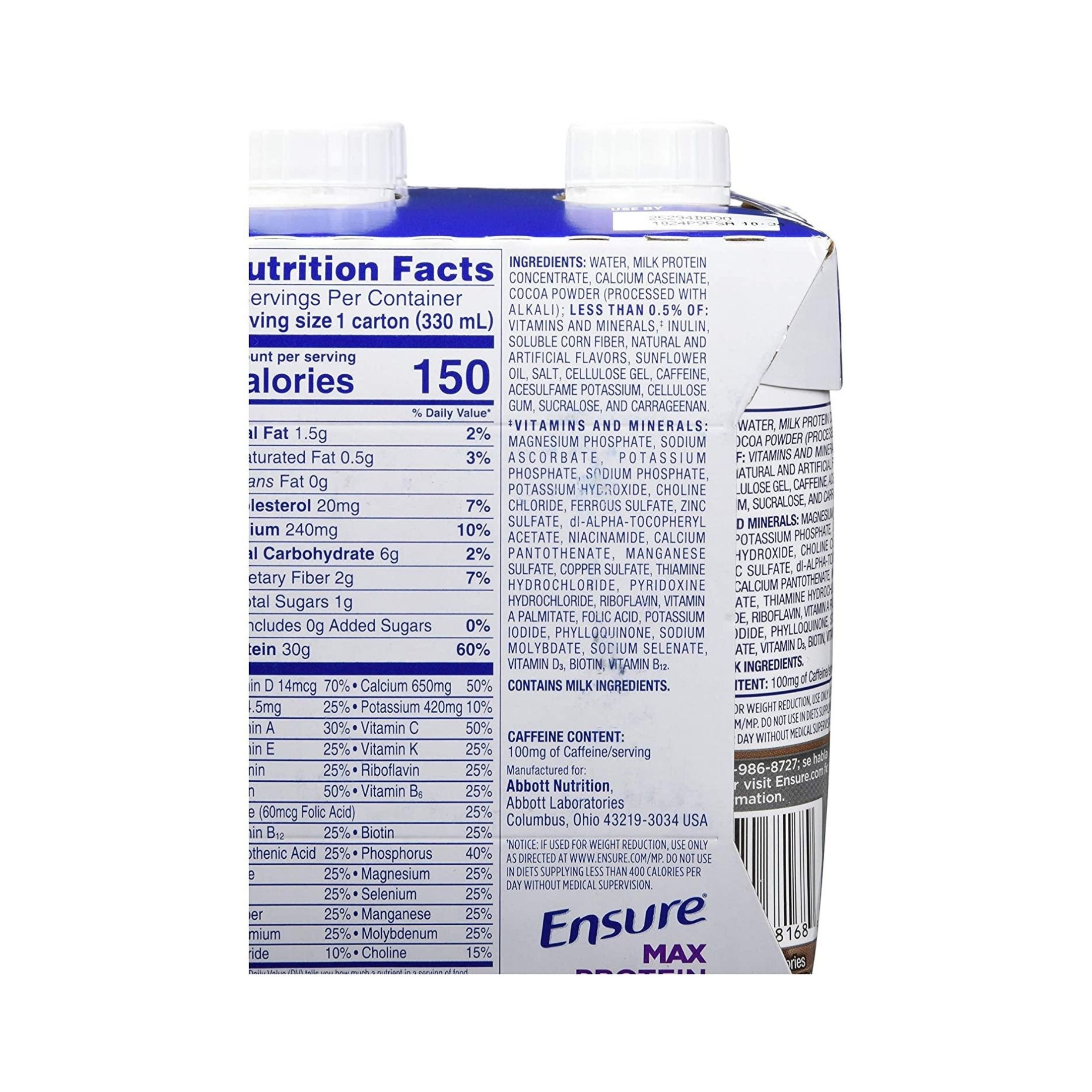 Ensure Max Protein Nutrition Shake Cafe Mocha Ready-to-Drink 11 Fl Oz Bottle