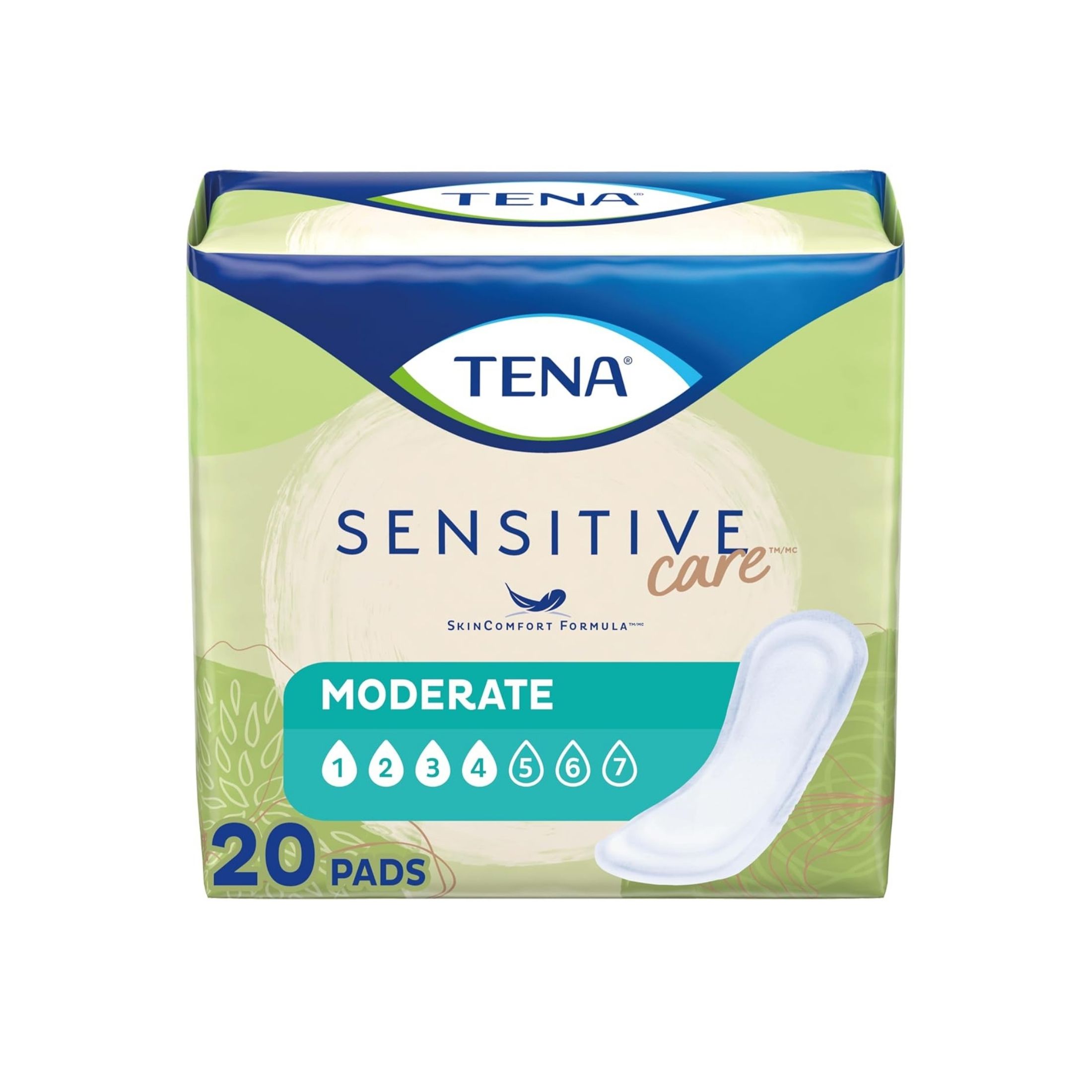 Tena Bladder Control Pad 11 Inch Length Moderate Absorbency 54284, Case Of 6