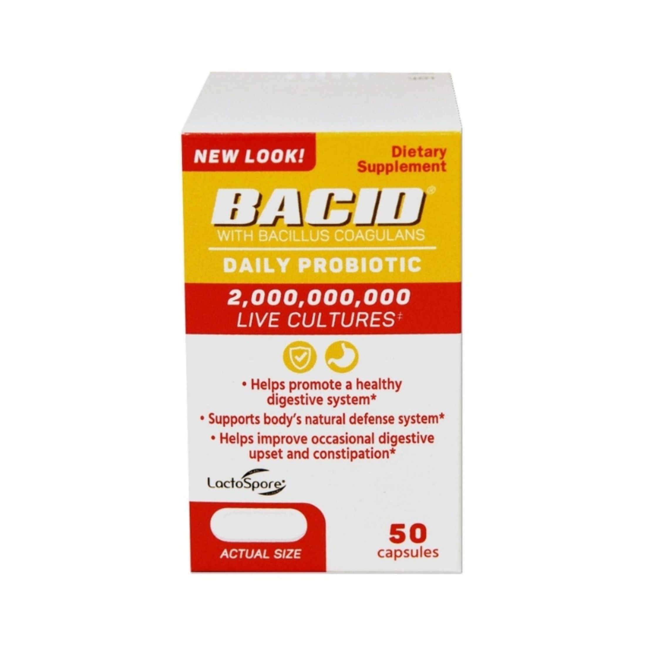 Bacid Daily Probiotic Dietary Supplement For Digestive Health
