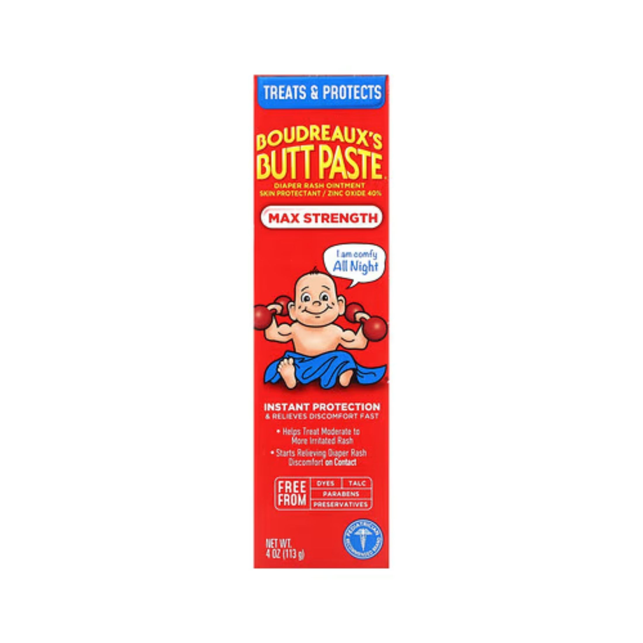 Boudreaux's Butt Paste Max Strength Diaper Rash Cream Ointment