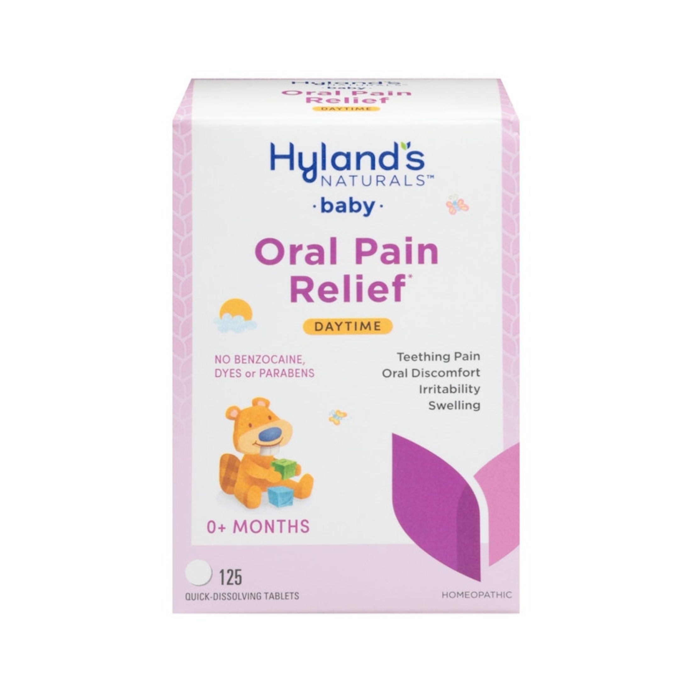 Hyland's Naturals, Baby, Oral Pain Relief, Daytime, 0+ Months, Quick-Dissolving Tablets