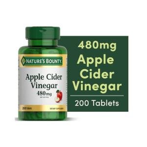 Nature's Bounty Apple Cider Vinegar Supplement 480 Mg - 200 Tablets