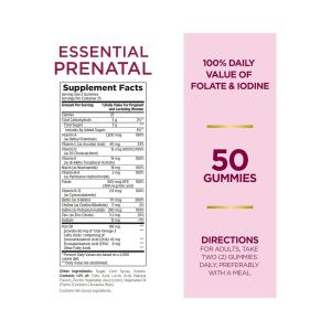 Nature's Bounty Optimal Solutions Essential Prenatal, Gummies, Mixed Berry Flavored