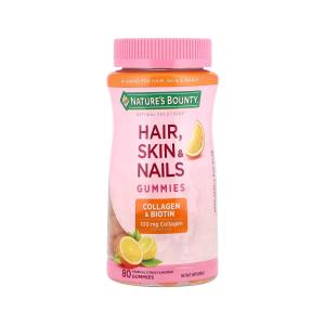 Nature's Bounty Optimal Solutions, Hair, Skin, & Nails, Collagen & Biotin, Tropical Citrus, 80 Gummies