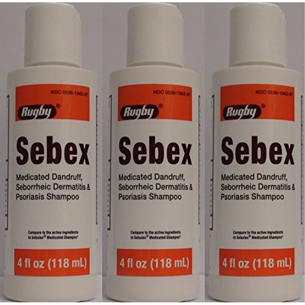 Rugby Pack De 4 - Sebex Líquido Medicinal Champú Anticaspa 4 Oz