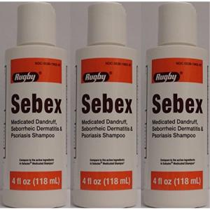 Rugby Pack De 4 - Sebex Líquido Medicinal Champú Anticaspa 4 Oz