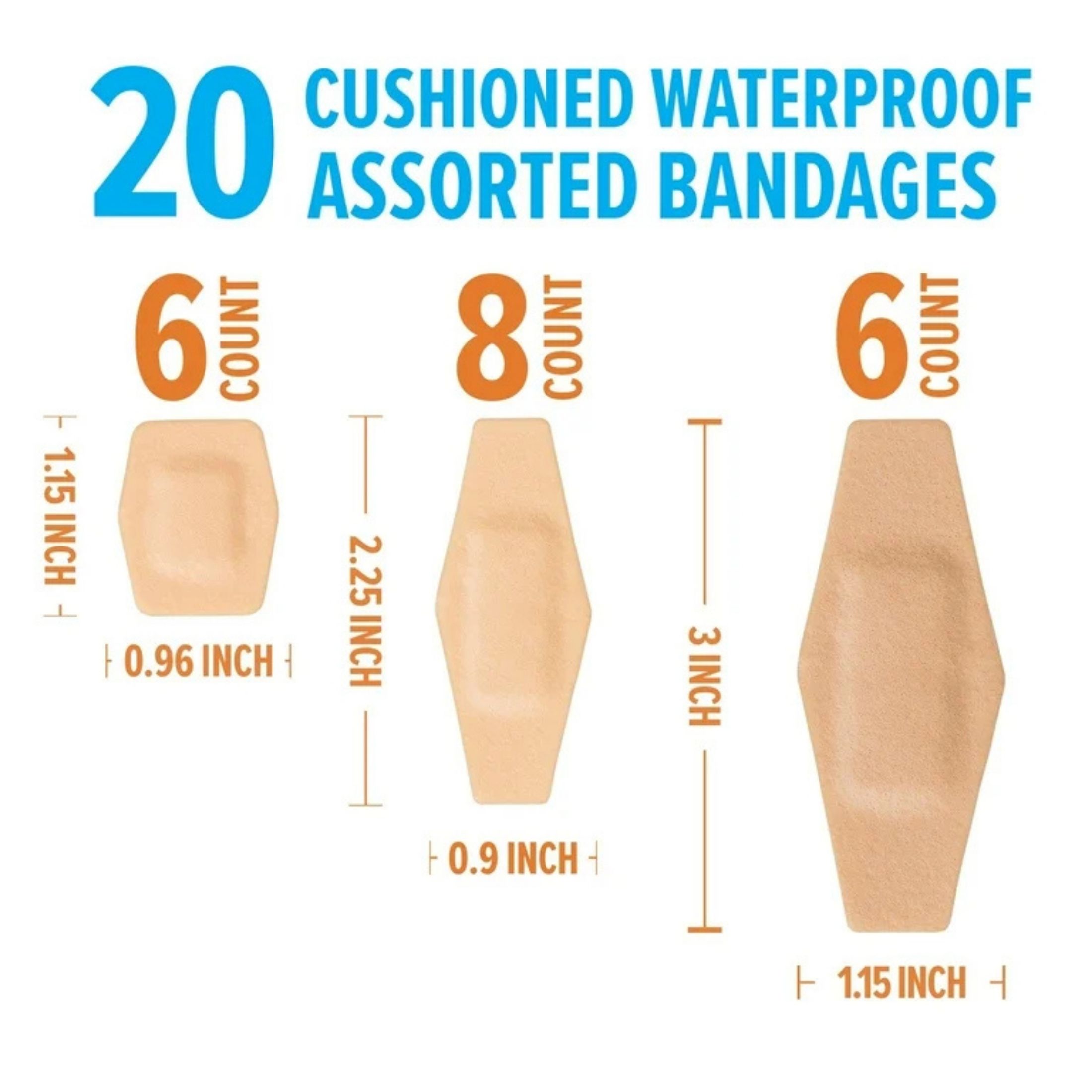 Nexcare Bandages, Cushioned Foam, Waterproof, Assorted