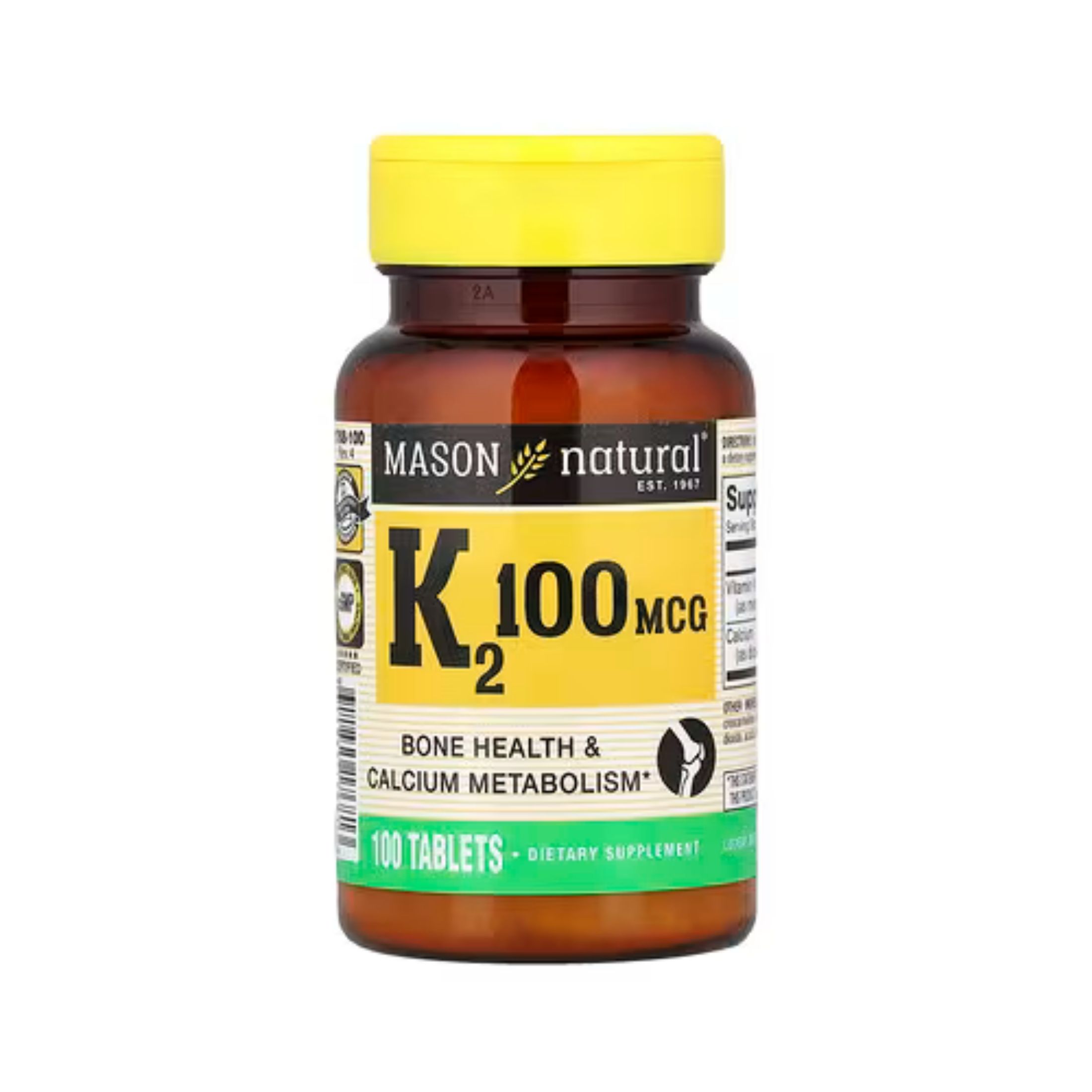 Mason Natural Vitamin K2, 100 Mcg, Tablets