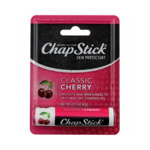 ChapStick Classic Cherry Flavor Skin Protectant Flavored Lip Balm Tube, 0.15 Oz
