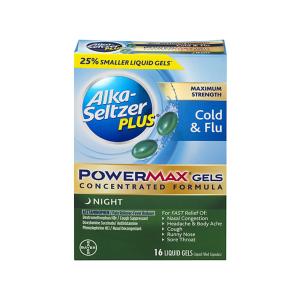 Alka-Seltzer Plus Liquid Gels Night Maximum Strength Cold & Flu 16 Ea Box