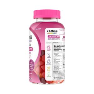 Centrum Multigummies, Dual Action, Multi + Beauty, 2500 Mcg, Gummies, Natural Cherry, Berry & Orange Flavors