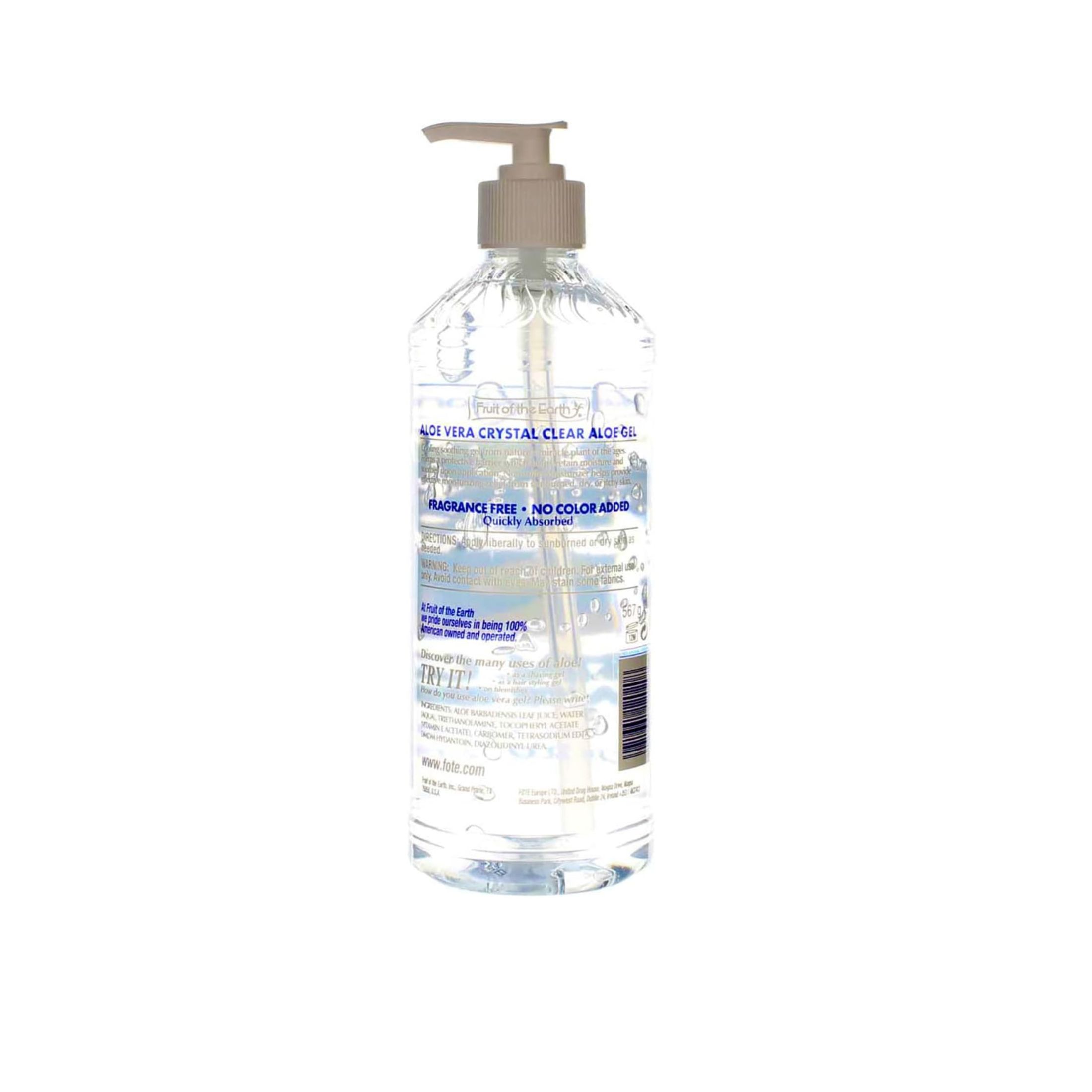 Fruit of the Earth Aloe Vera Crystal Clear Gel Bottle - 20 Oz