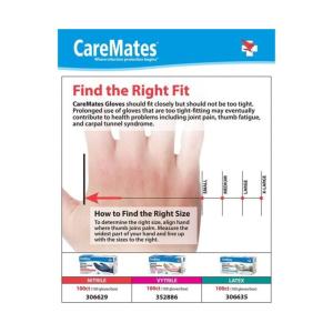 CareMates Powder Free Nitrile Examination Gloves Small
